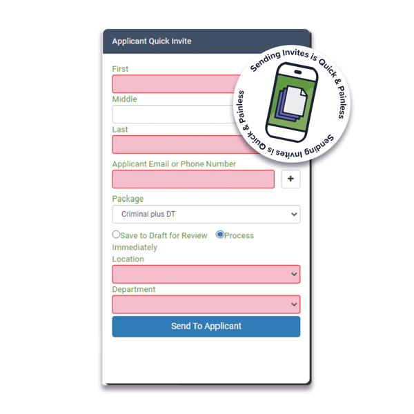 Ordering Made Easy with Quick Applicant Invites