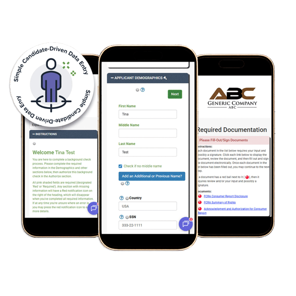 Simple & Seamless Candidate Driven Data Entry