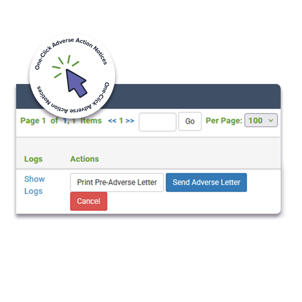 Easy Compliance with One-Click Adverse Action Notices
